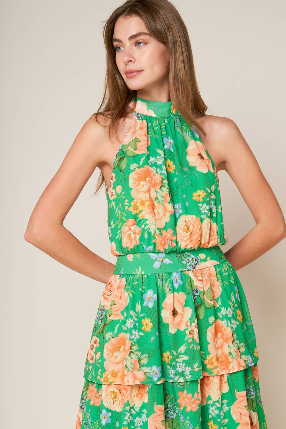 CHARITY HALTER MAXI DRESS