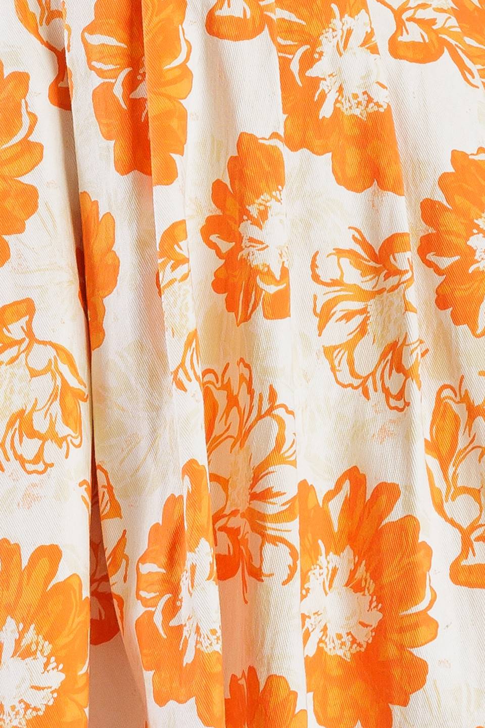 TANGERINE MIMOSAS ORANGE FLORAL MINI DRESS
