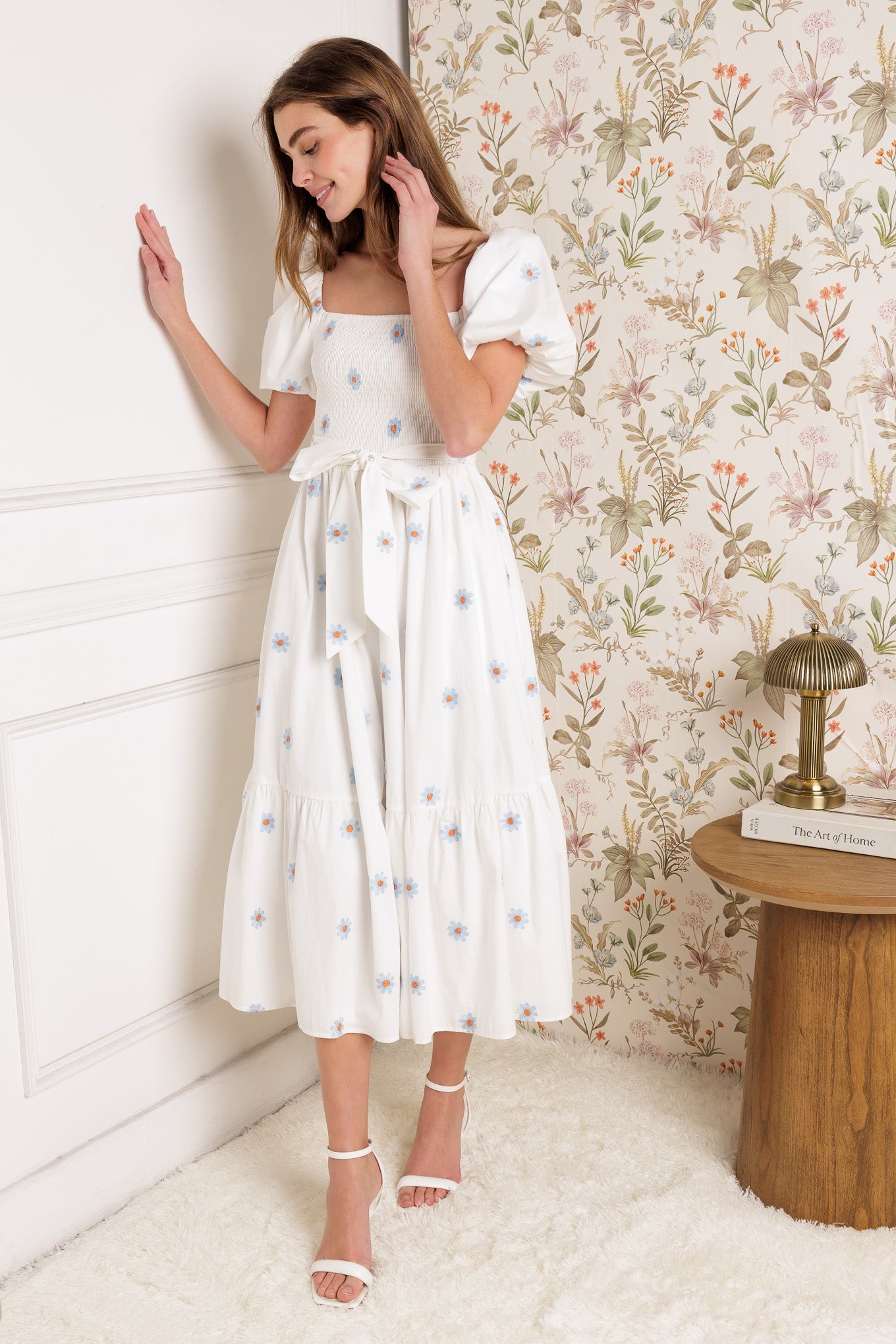 SUNNYSIDE LANE - EMBROIDERED MIDI DRESS