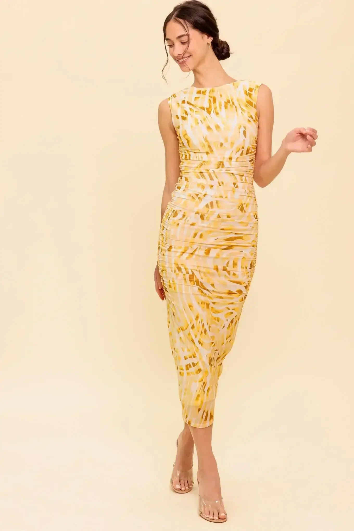 WILD AS EVER POWER MESH BODY-CON DRESS