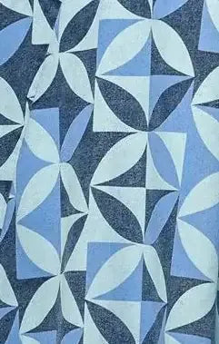 GWENNY - GEOMETRIC BLUE DENIM MIDI DRESS