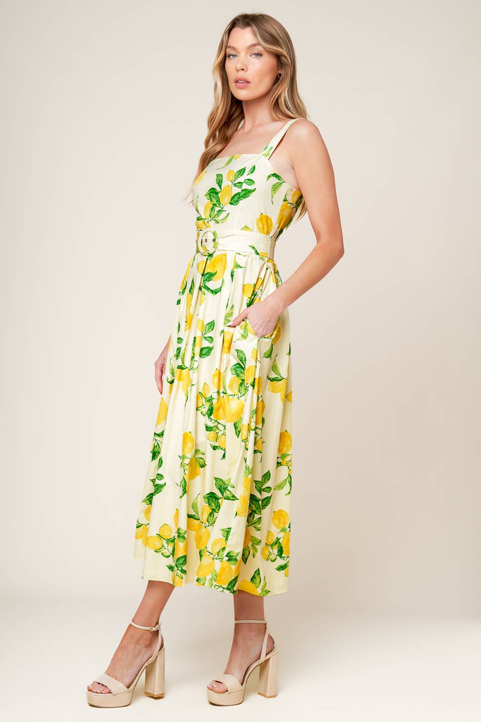 LEMONADE PERFECTION MIDI DRESS