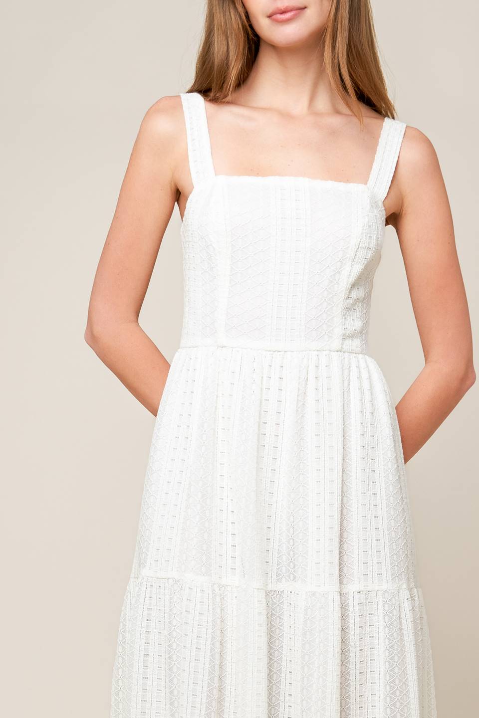 AFTER THE RAIN - WHITE LACE MAXI DRESS
