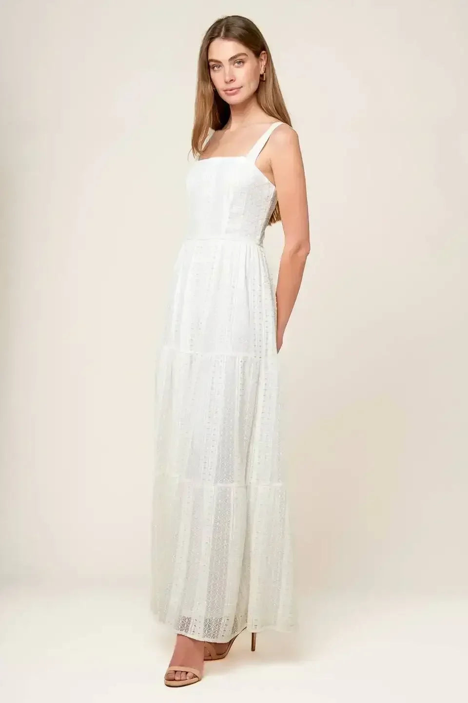 AFTER THE RAIN - WHITE LACE MAXI DRESS - FINAL SALE