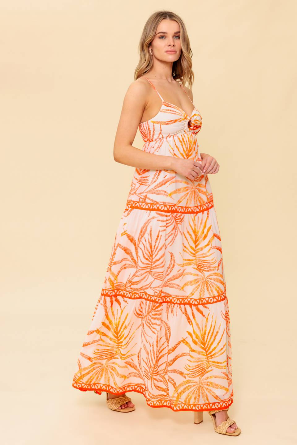 TROPICAL LAGOON O-RING MAXI DRESS