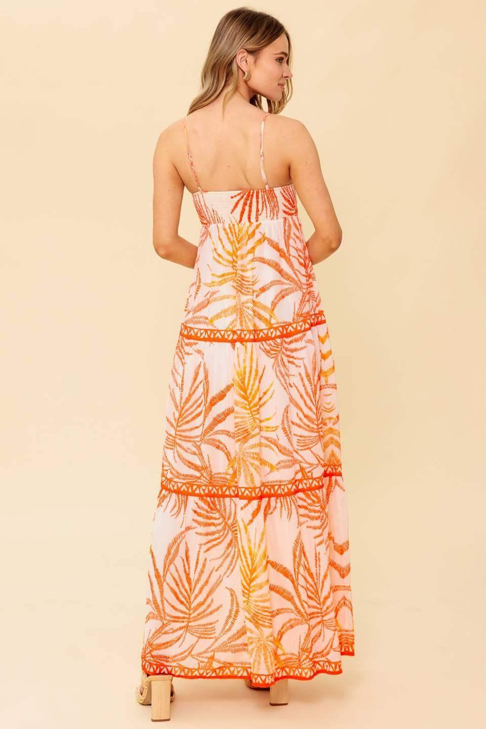 TROPICAL LAGOON O-RING MAXI DRESS