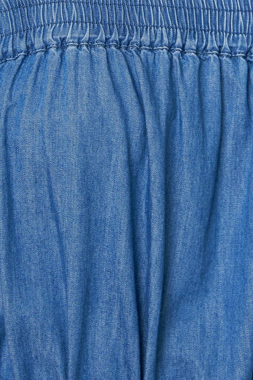 TRUDY TIERED MAXI DRESS - BLUE CHAMBRAY