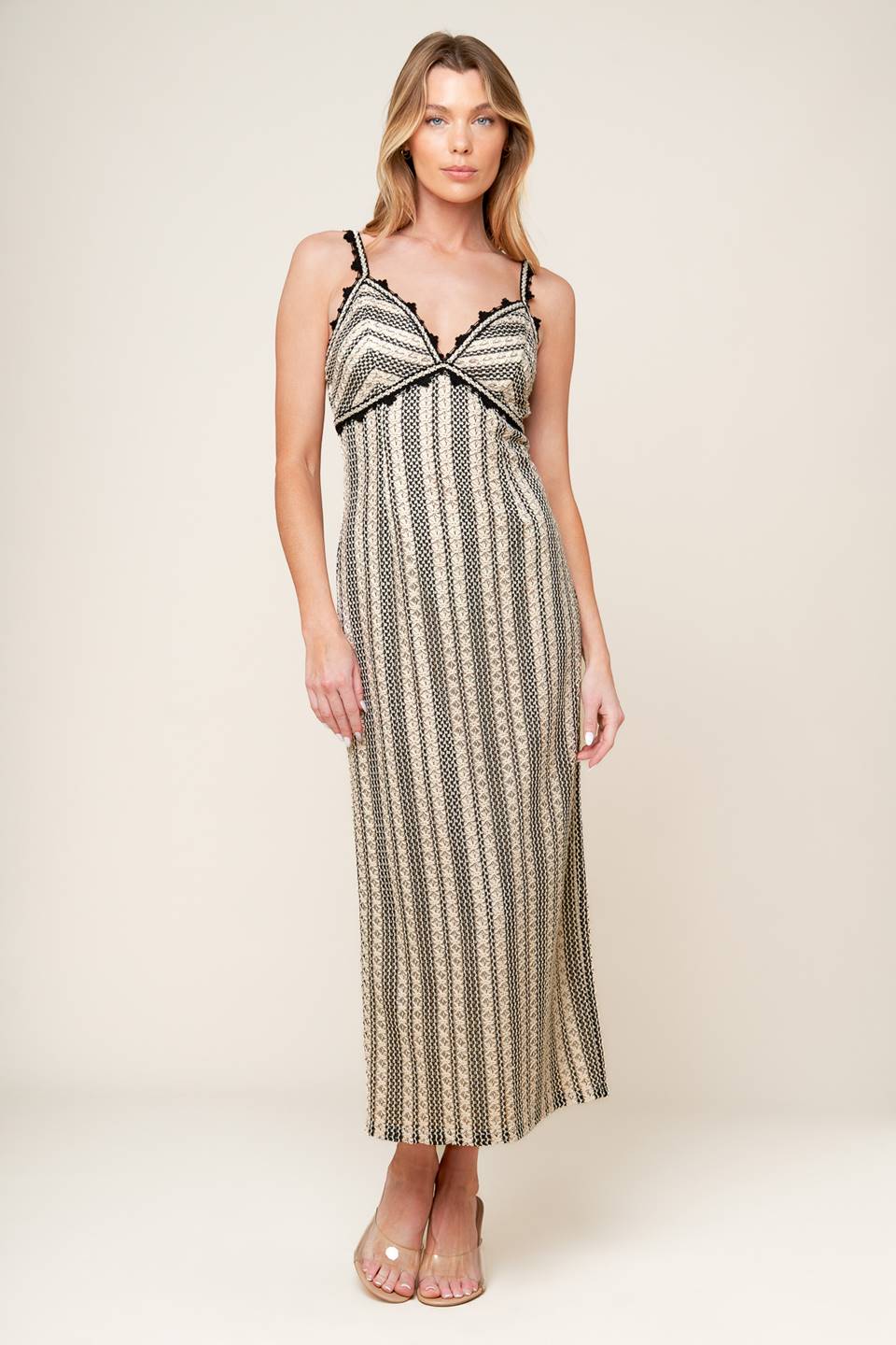 TAKE ME AWAY CROCHET LACE MIDI DRESS - FINAL SALE