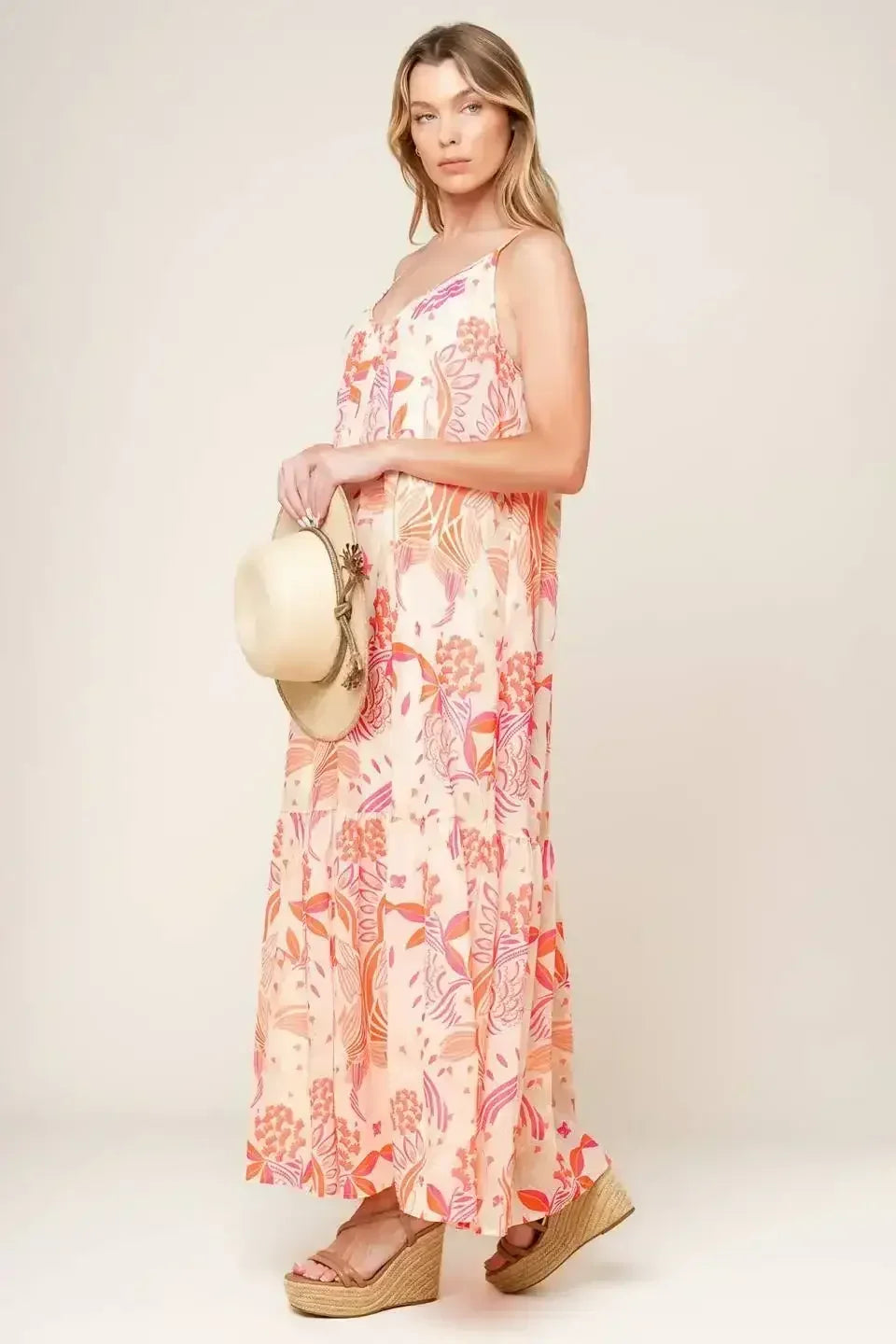 SECRET GARDEN MAXI DRESS - PINK