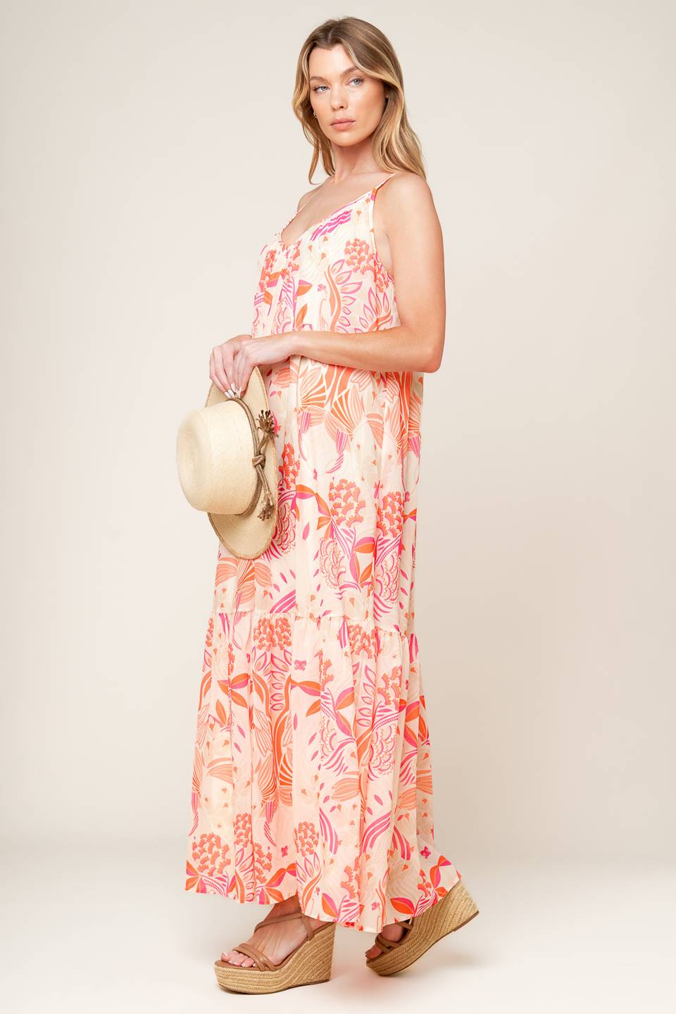 SECRET GARDEN MAXI DRESS - PINK - FINAL SALE