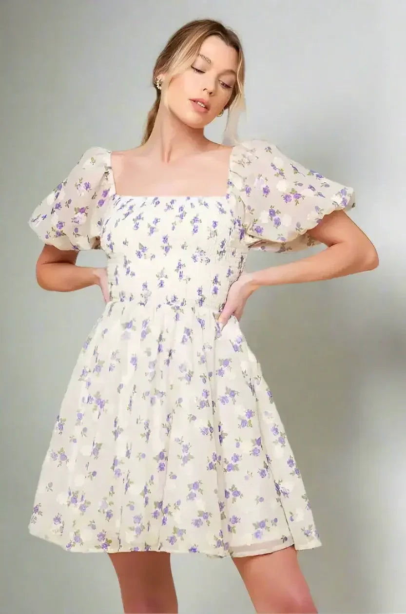 MAKING CONNECTIONS MINI DRESS - CREAM - FINAL SALE