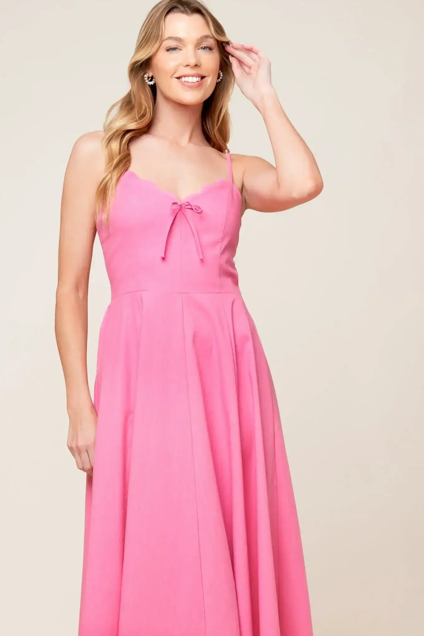ROSEWATER PINK MIDI DRESS