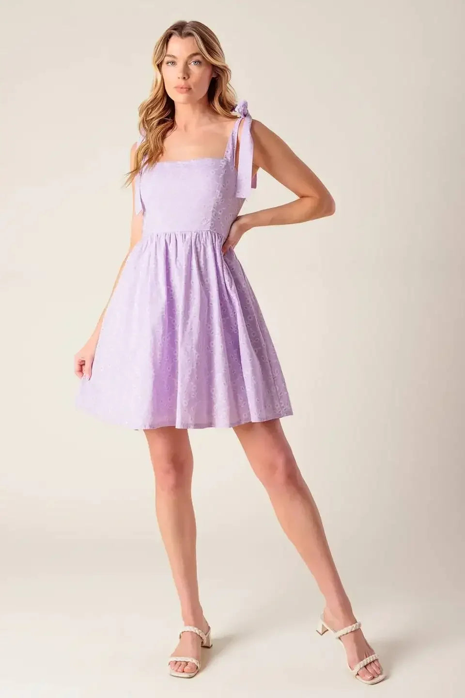 DATE TO REMEMBER MINI DRESS - LAVENDER
