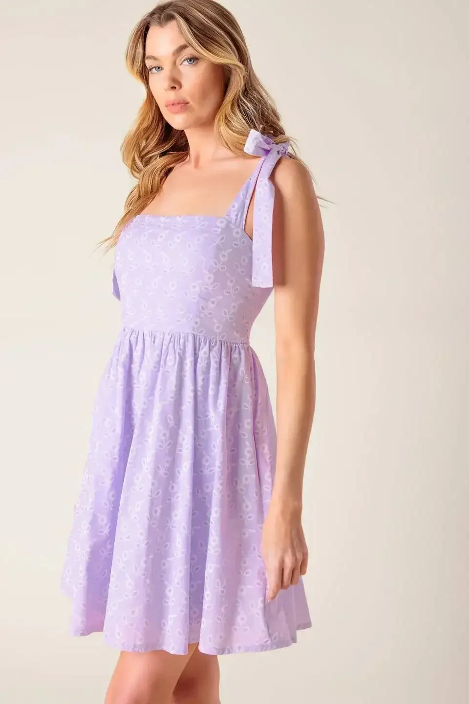 DATE TO REMEMBER MINI DRESS - LAVENDER