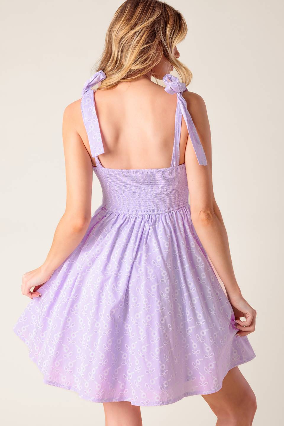 DATE TO REMEMBER MINI DRESS - LAVENDER