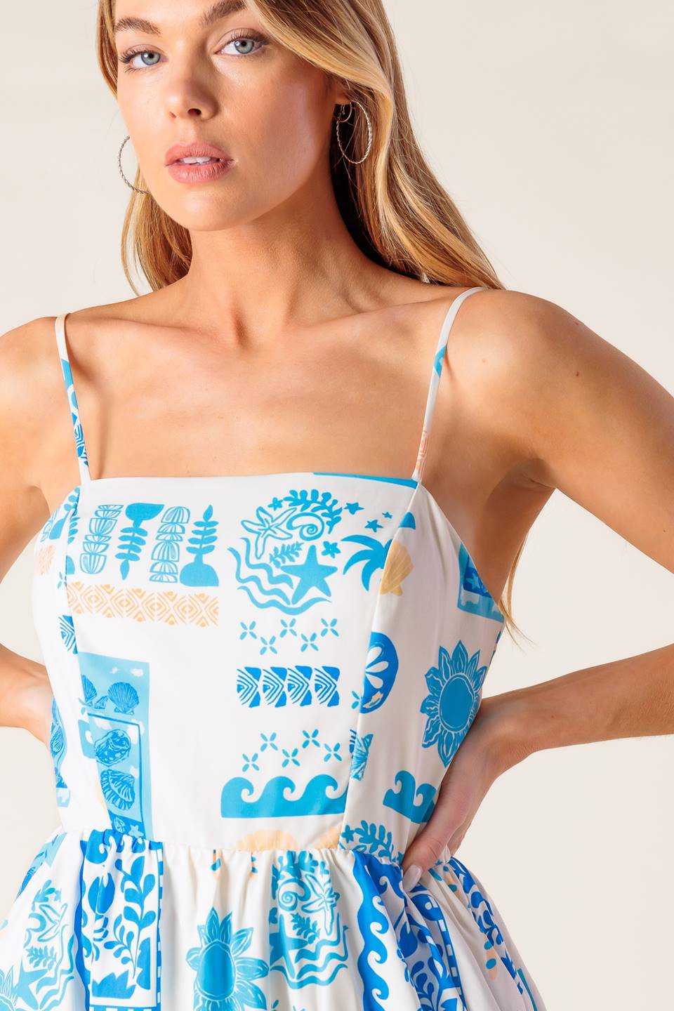 WANDER LUST MIDI DRESS - BLUE