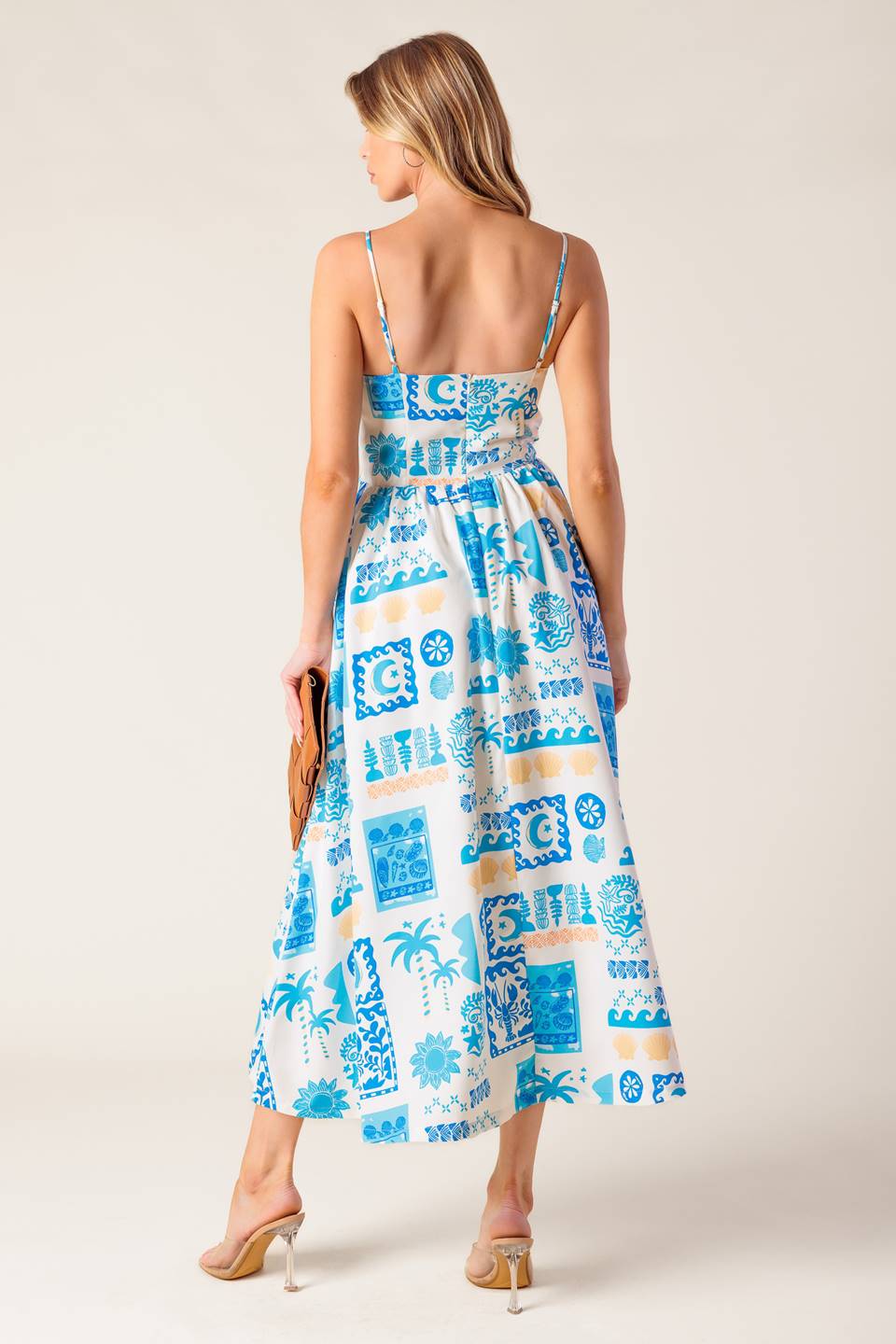 WANDER LUST MIDI DRESS - BLUE