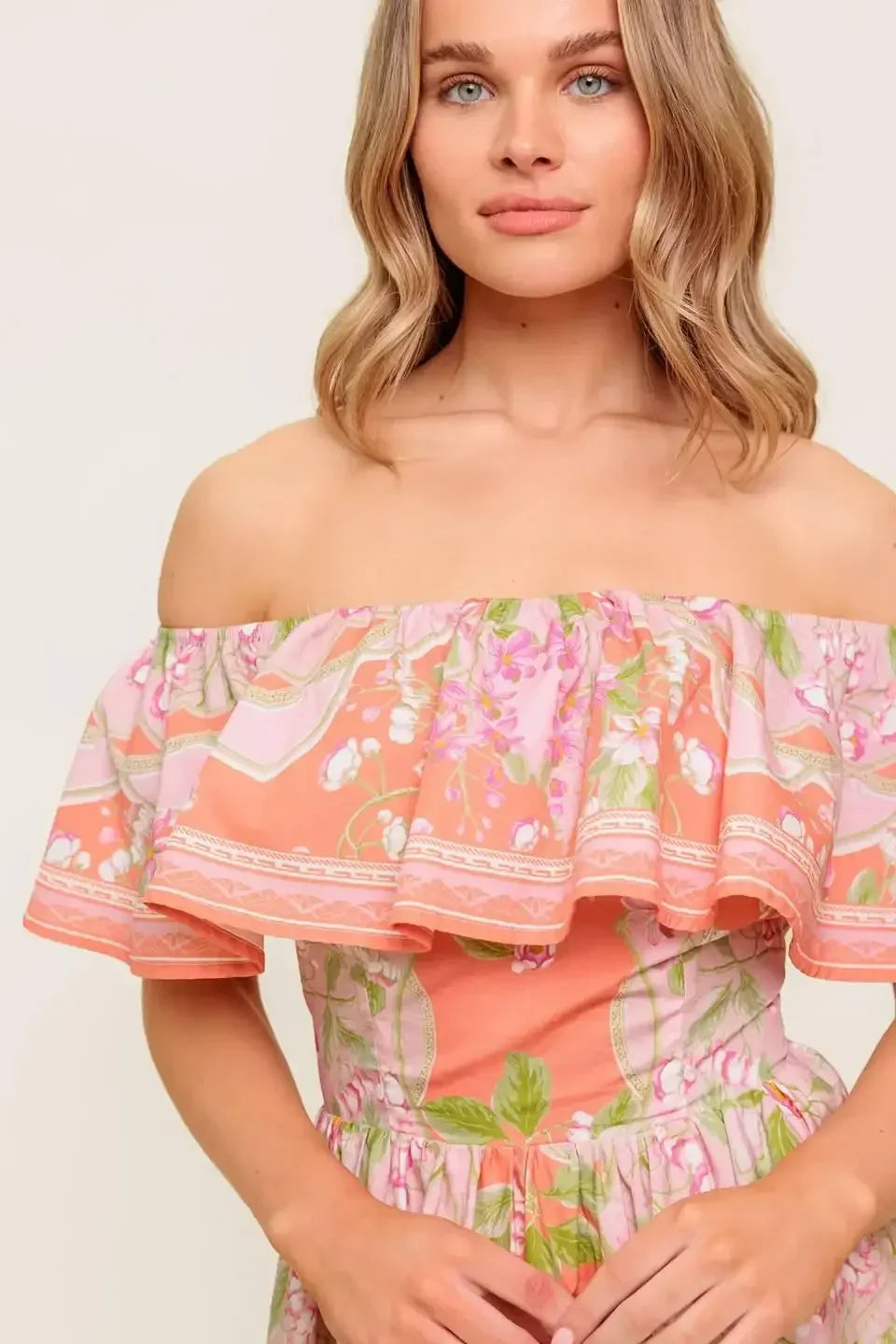 RAE MINI DRESS - CORAL