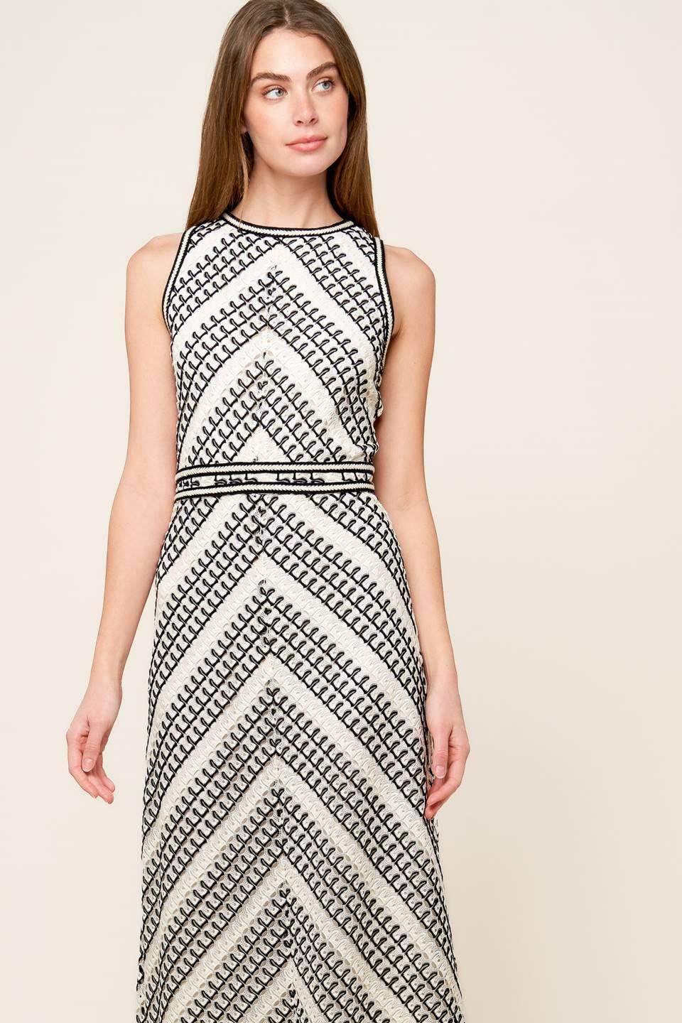 CARLISLE CROCHET MIDI DRESS
