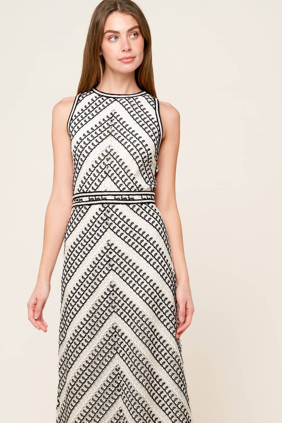 CARLISLE CROCHET MIDI DRESS