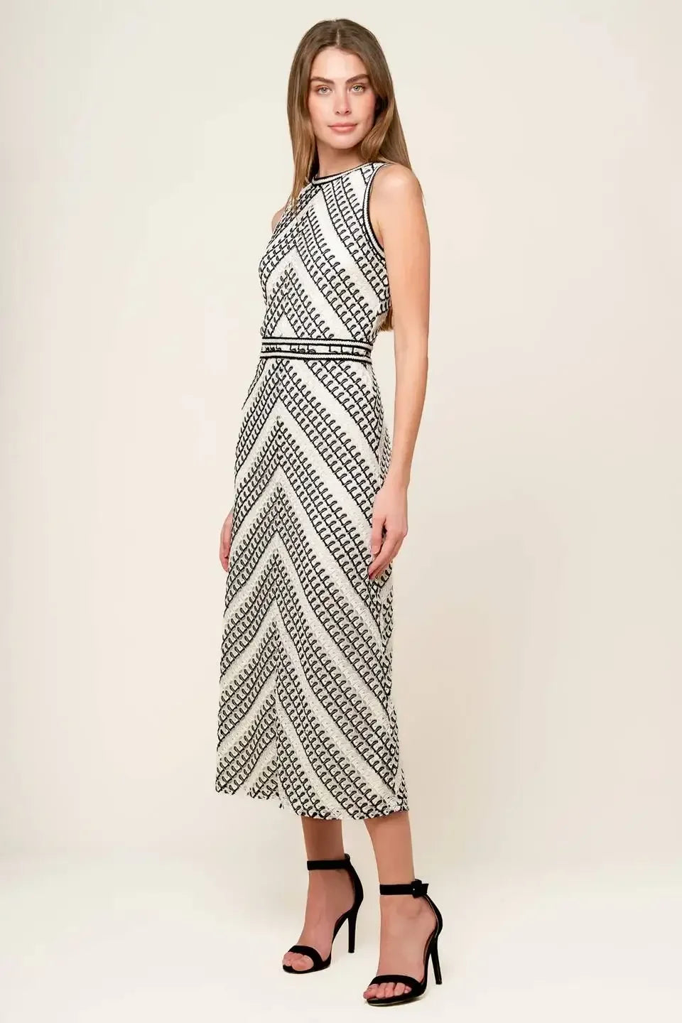 CARLISLE CROCHET MIDI DRESS