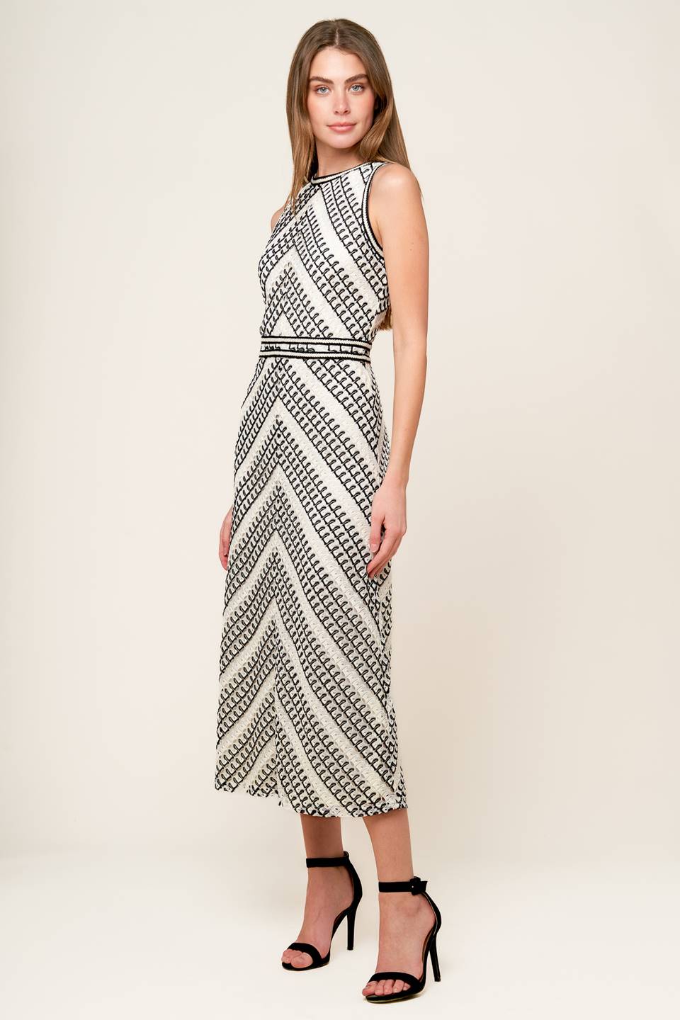 CARLISLE CROCHET MIDI DRESS