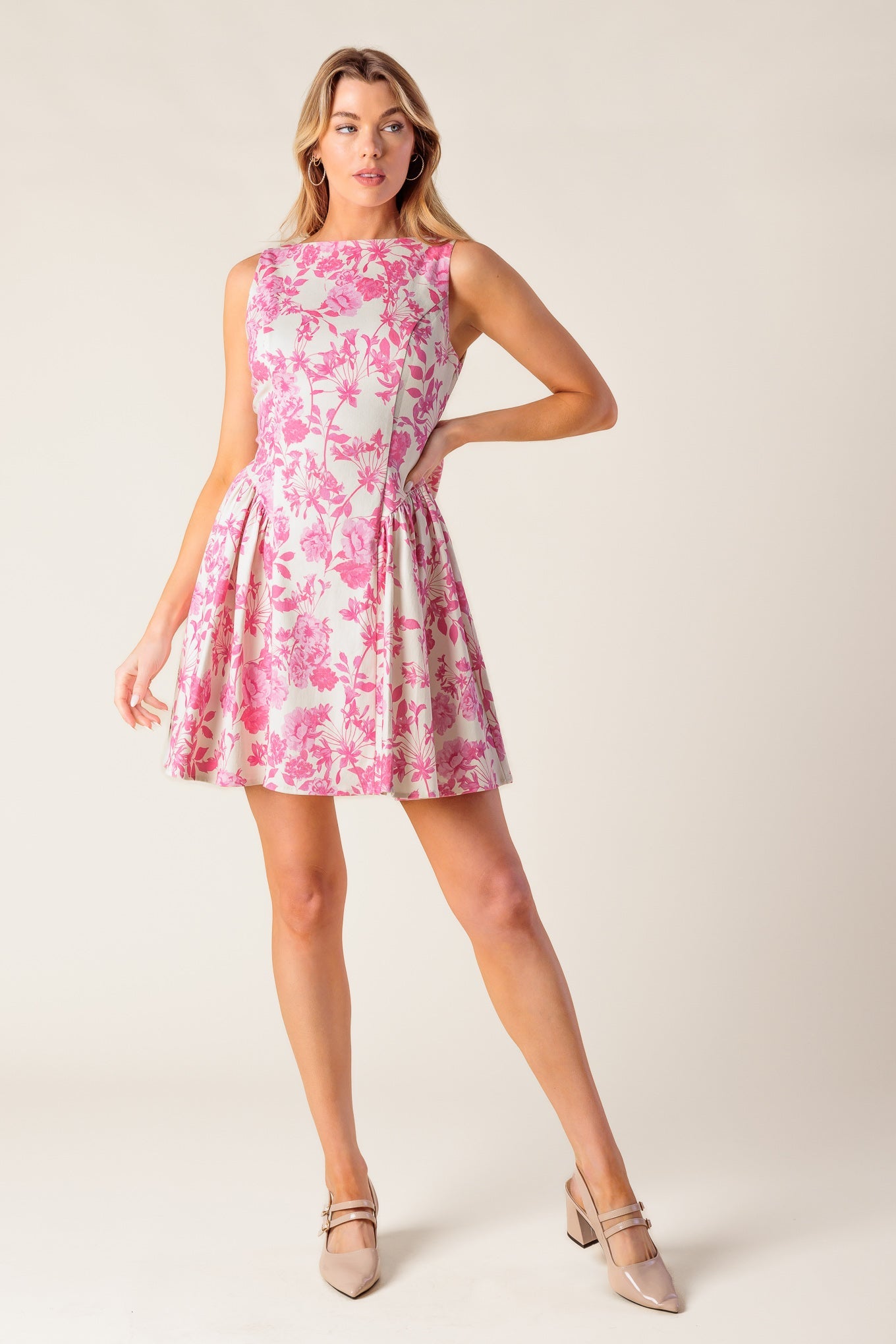 ISLAND ADVENTURE PINK MINI DRESS