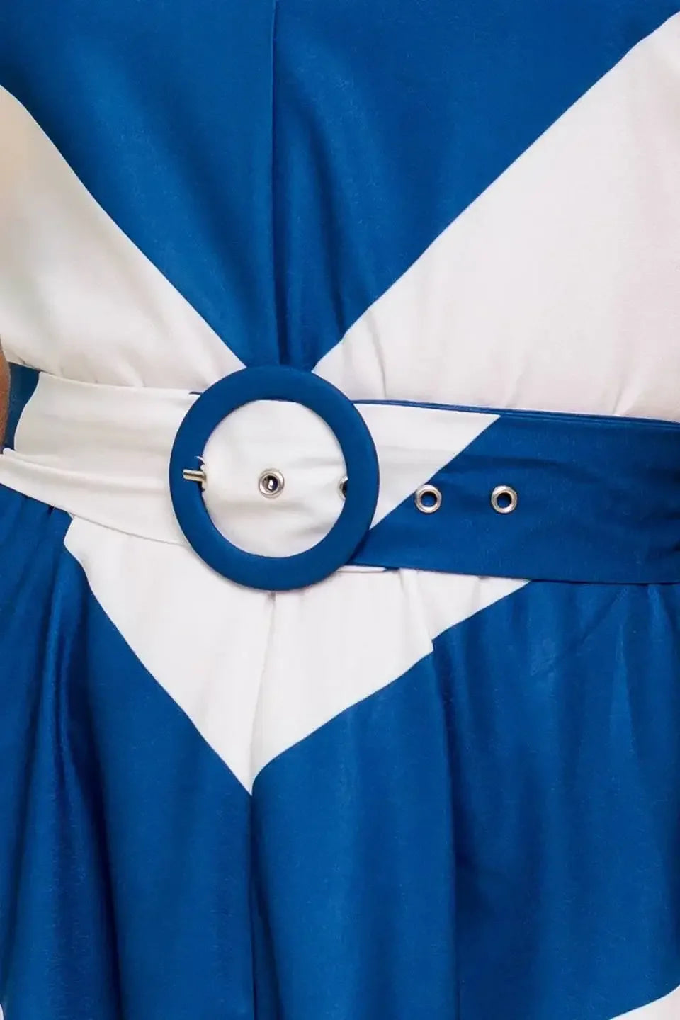 COASTAL CHARM MIDI DRESS - NAVY & WHITE