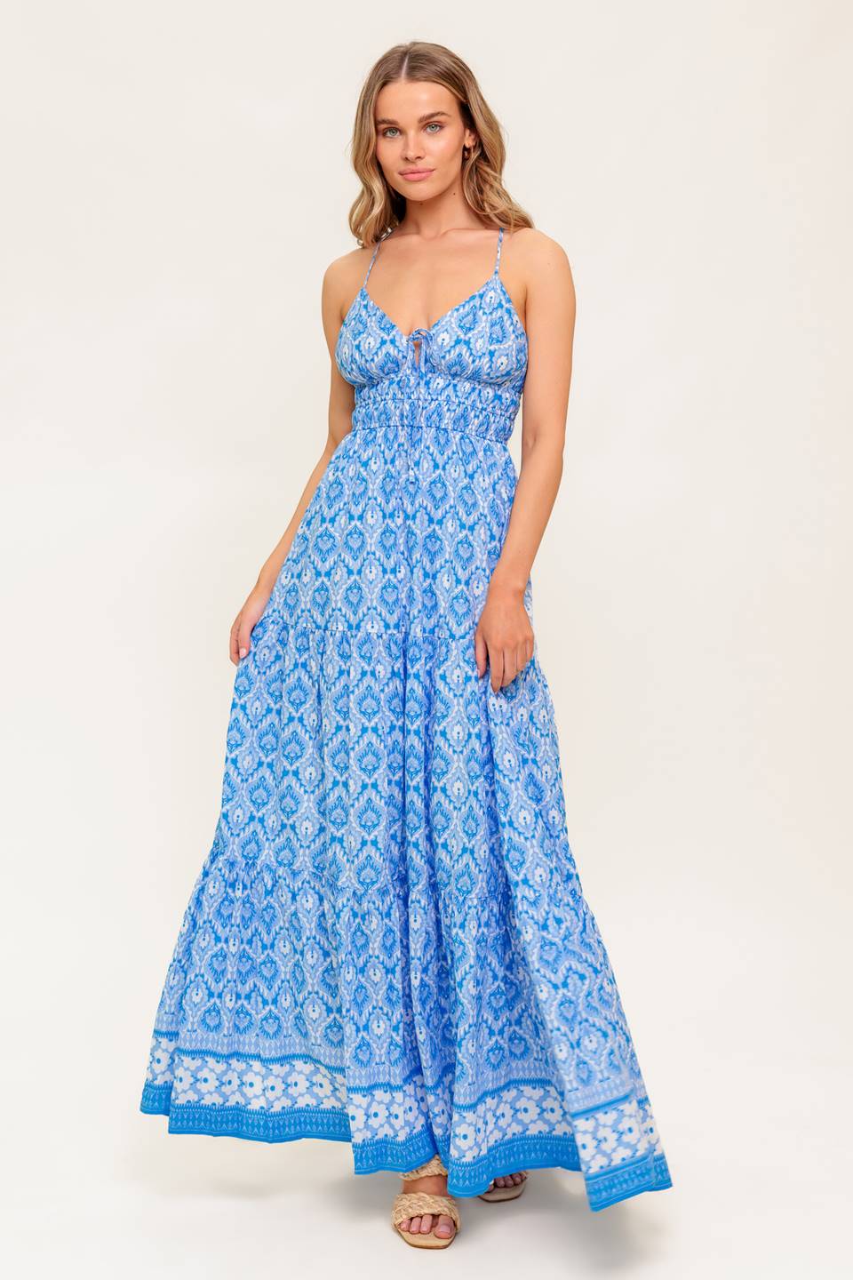WILDFLOWER RHAPSODY MAXI DRESS - BLUE