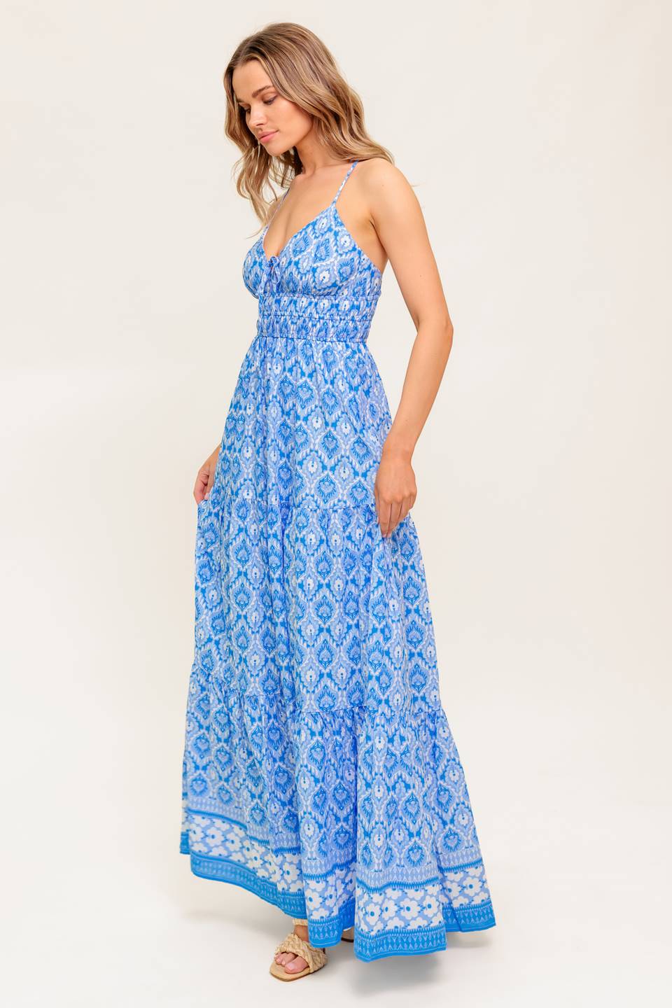 WILDFLOWER RHAPSODY MAXI DRESS - BLUE