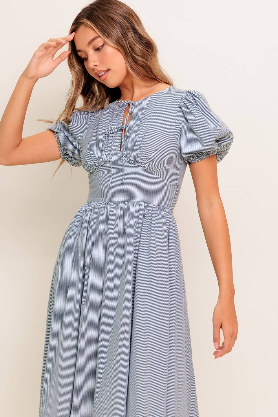 CHERIE MIDI DRESS - BLUE