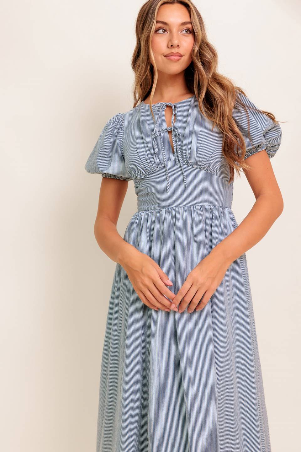 CHERIE MIDI DRESS - BLUE