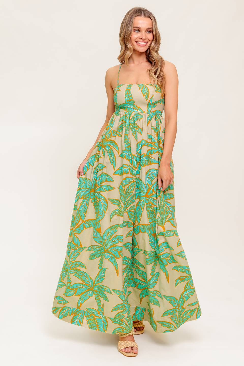August Tropical Maxi Dress – Lady Black Tie
