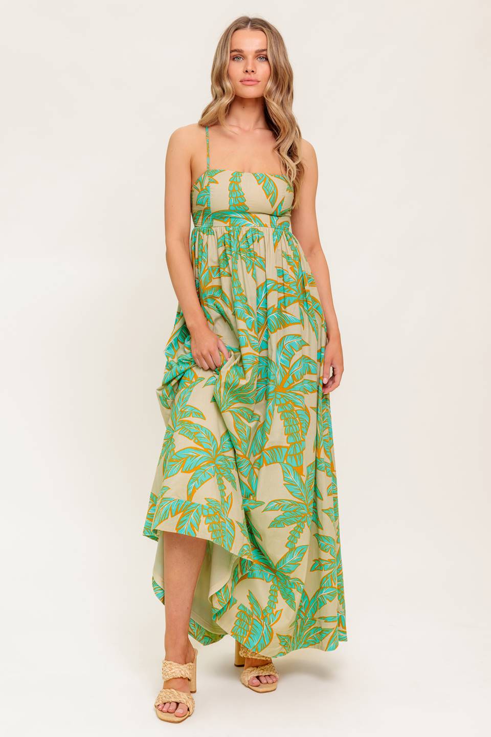 AUGUST TROPICAL MAXI DRESS