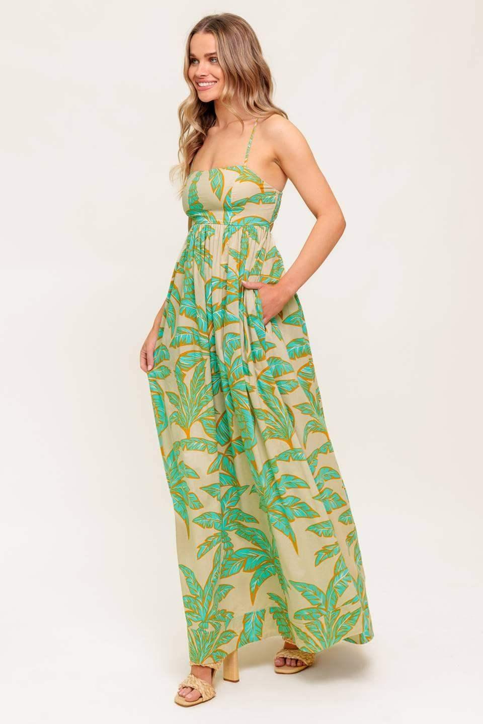AUGUST TROPICAL MAXI DRESS