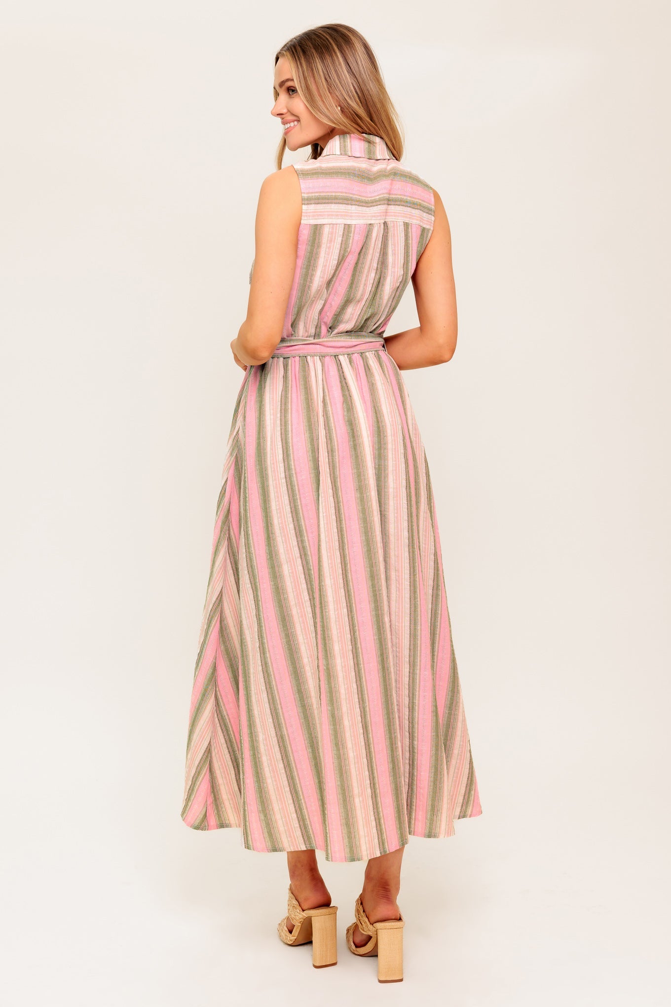 WINDSWEPT FIELDS MIDI DRESS - OLIVE