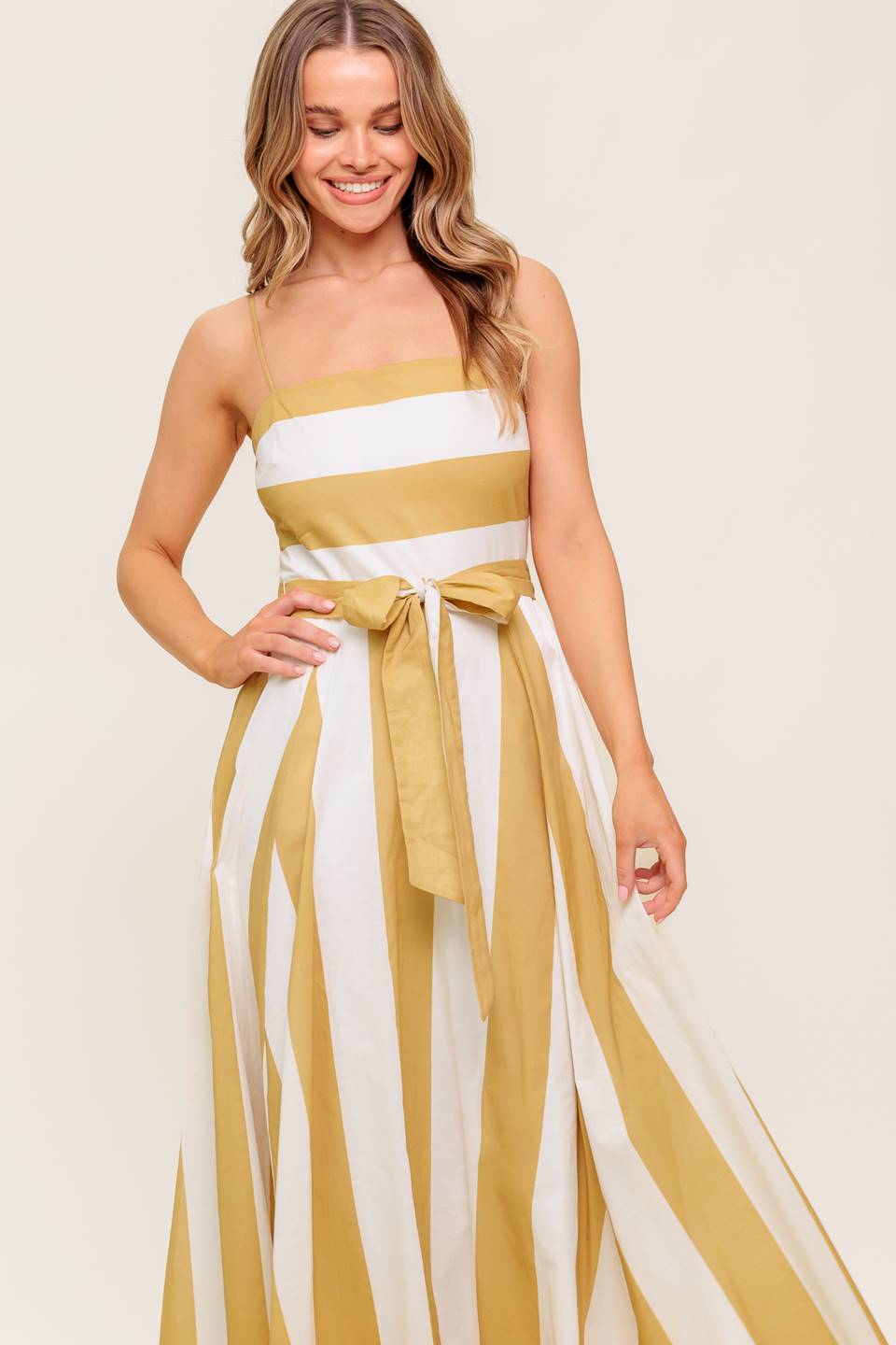 DESERT SANDS - TAUPE MIDI DRESS
