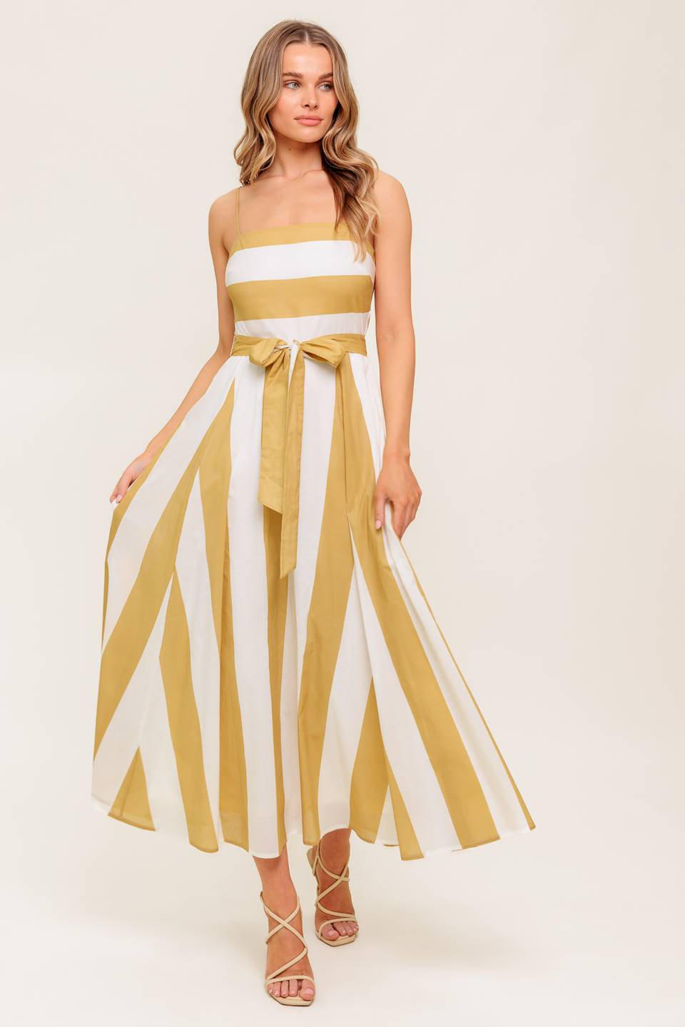 DESERT SANDS - TAUPE MIDI DRESS