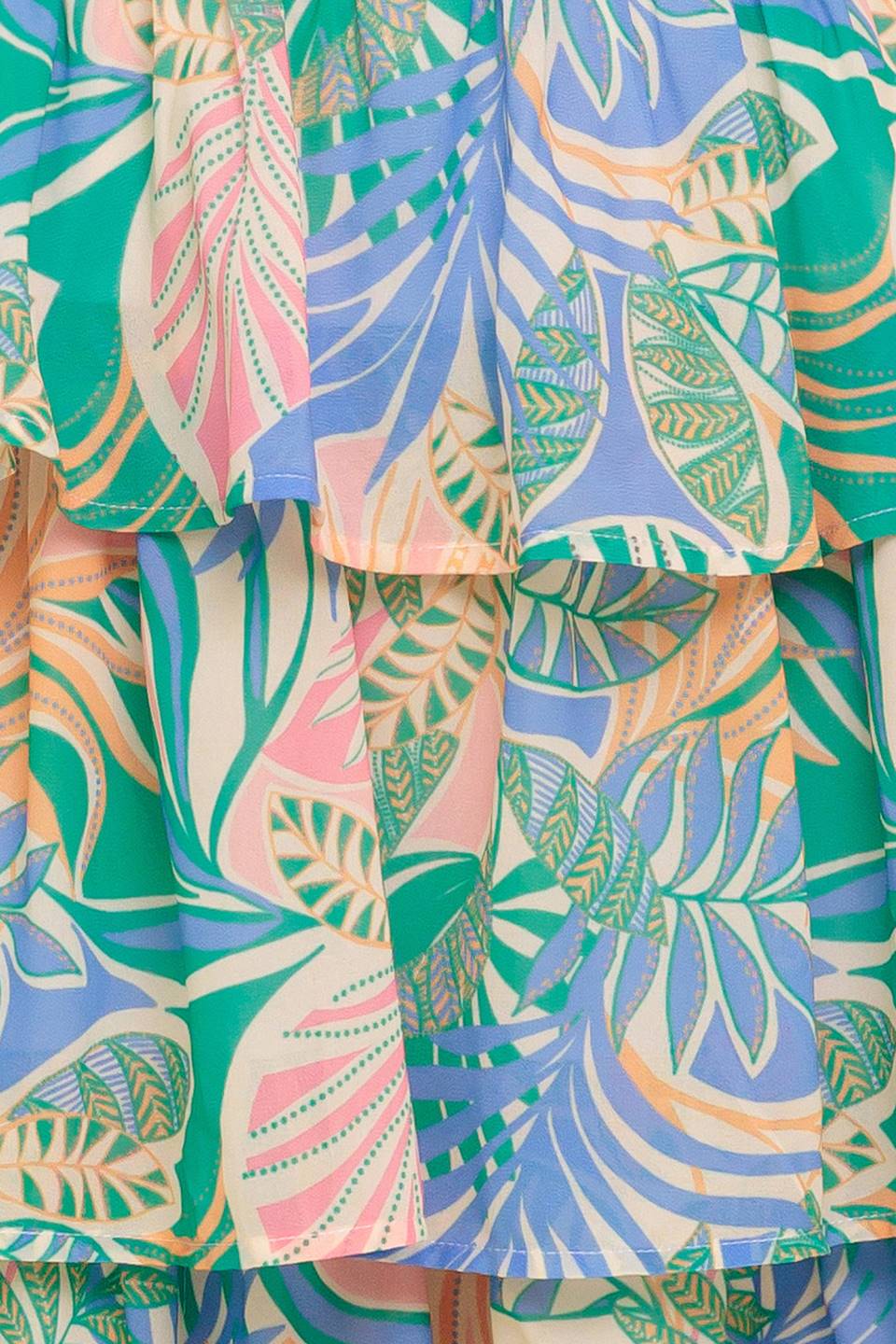 TARA LEAF PRINT MIDI DRESS