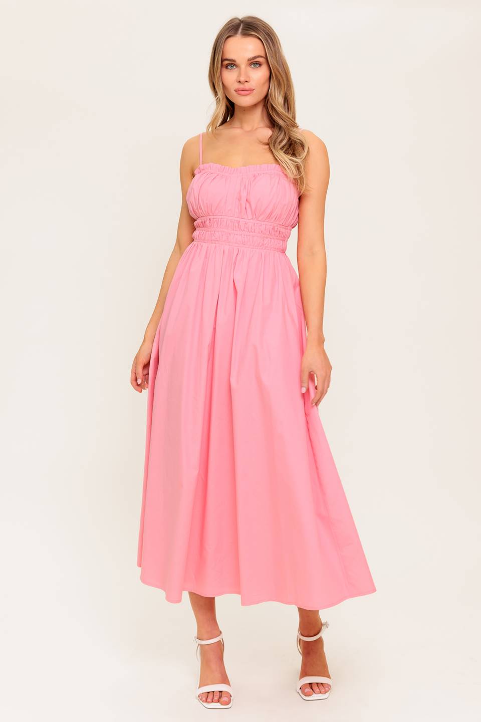HEARTLAND SUNSET MIDI DRESS - PINK