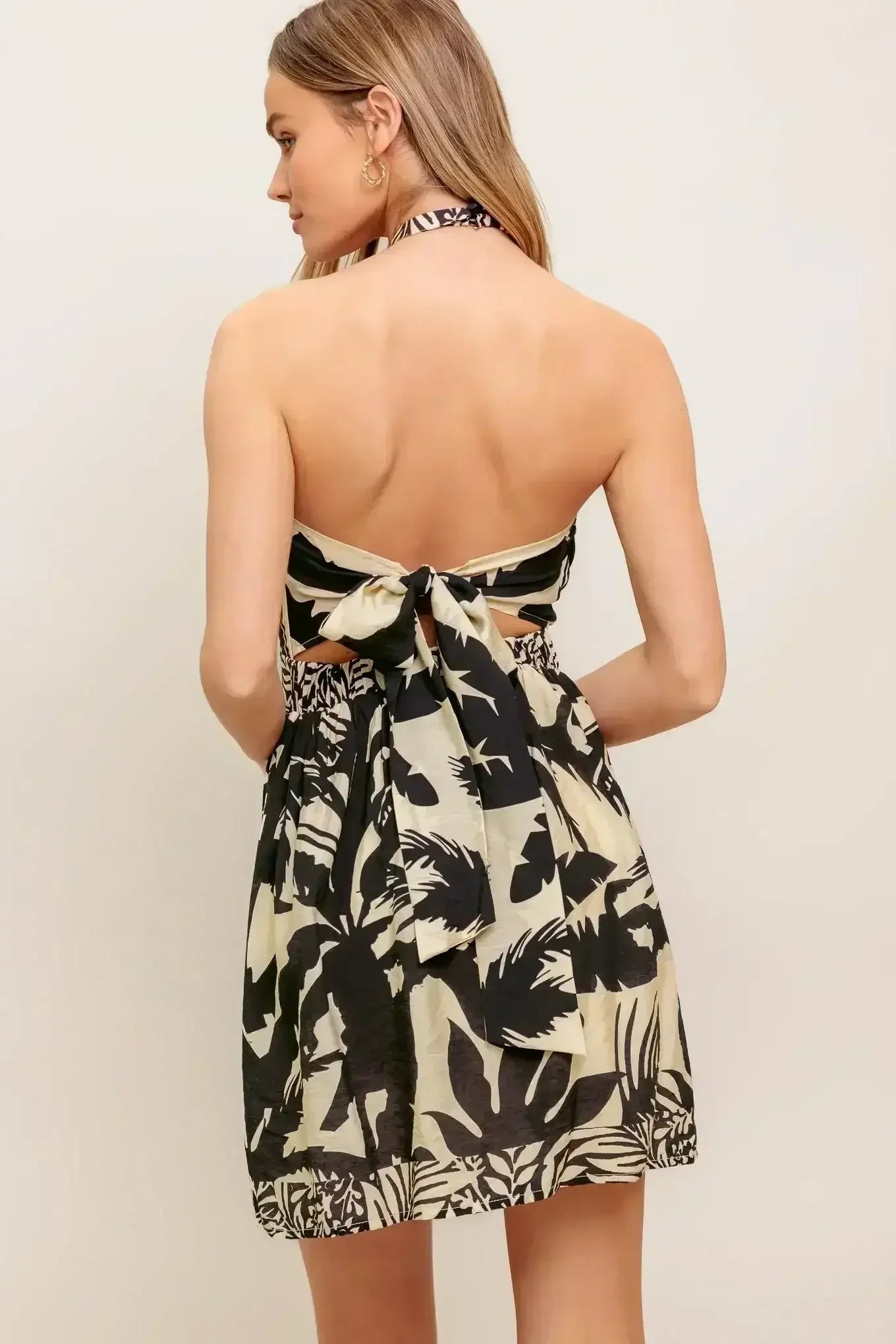 TROPIC OF CAPRICORN HALTER MINI DRESS