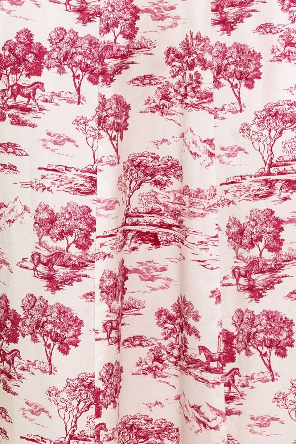 RASPBERRY ROSÉ TOILE MIDI DRESS - BERRY