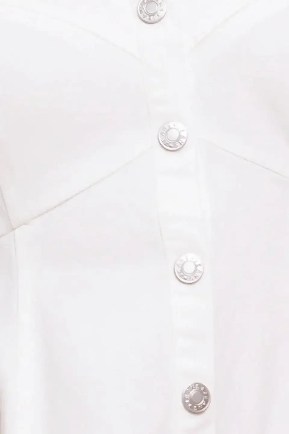 BREE BUTTON DOWN MIDI DRESS - WHITE