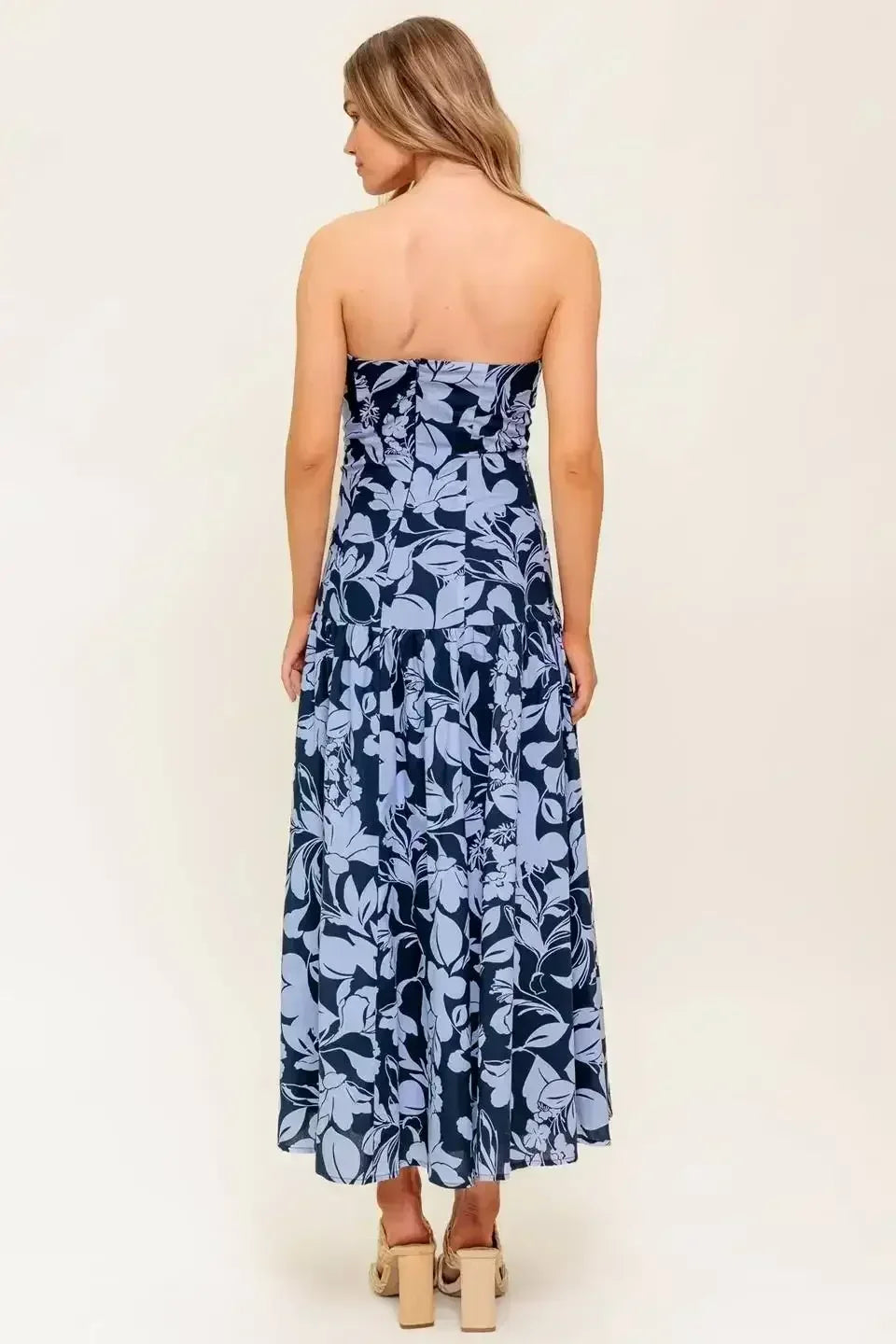 SMILES ARE CONTAGIOUS MIDI DRESS - NAVY BLUE