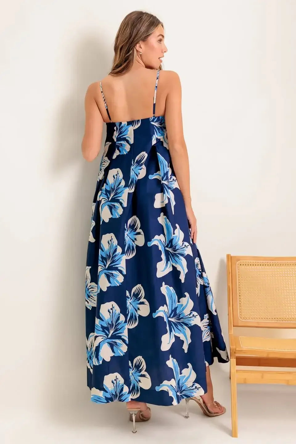 RAYA MAXI DRESS - NAVY FLORAL