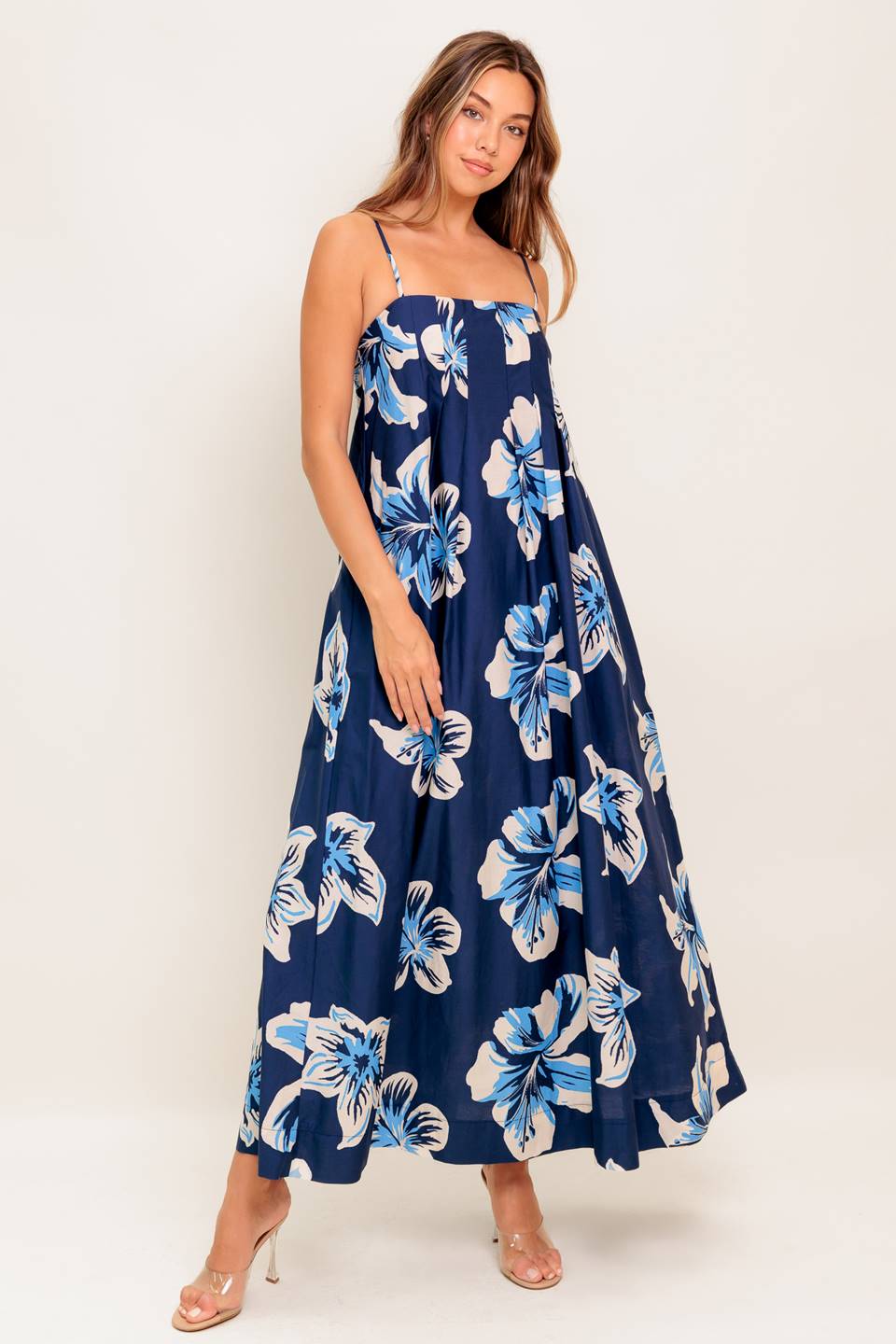 RAYA MAXI DRESS - NAVY FLORAL