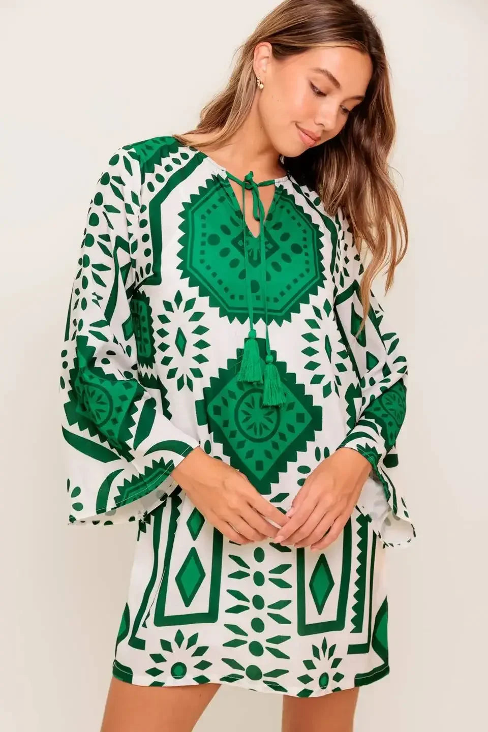 EMERALD TERRA TUNIC MINI DRESS