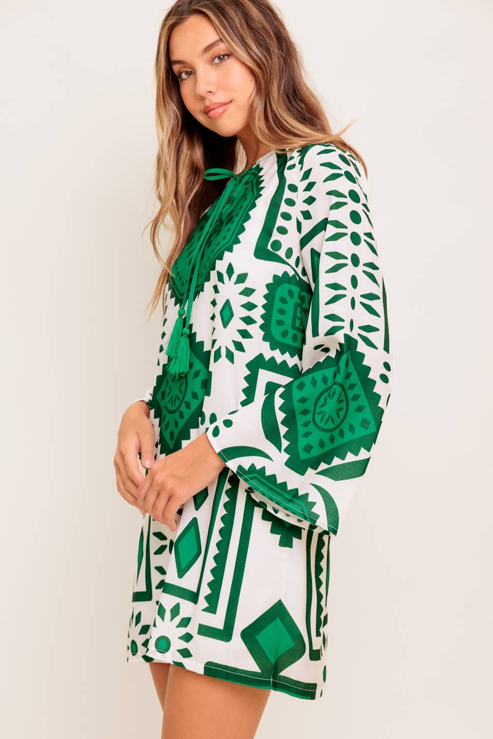 EMERALD TERRA TUNIC MINI DRESS