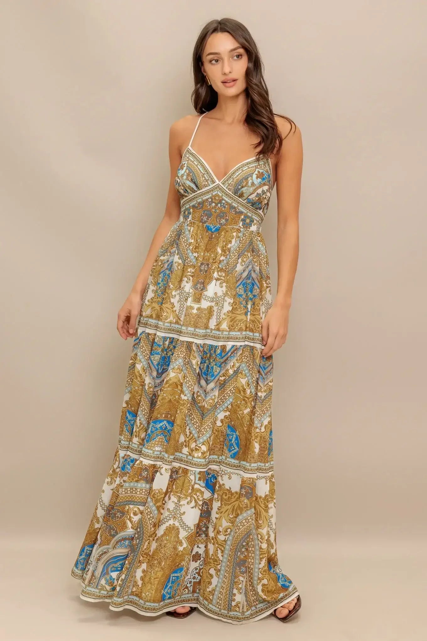 PALAZZO MAXI DRESS WITH OPEN BACK