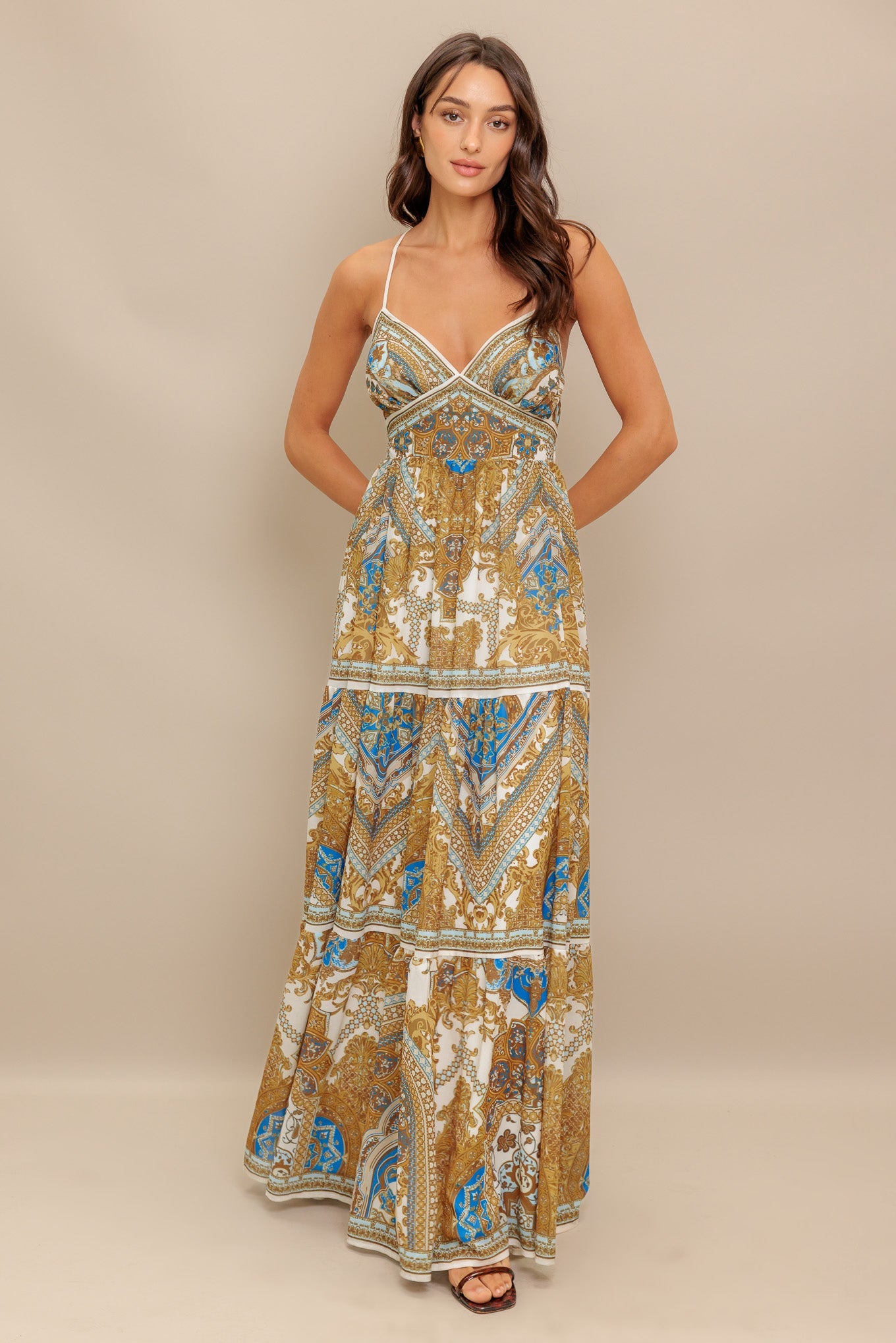 PALAZZO MAXI DRESS WITH OPEN BACK